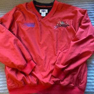 American Racer Hawkeye Downs LAL red pullover windbreaker XL